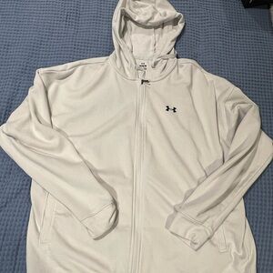 Women’s Under Armour White zip up Hooded sweatshirt
